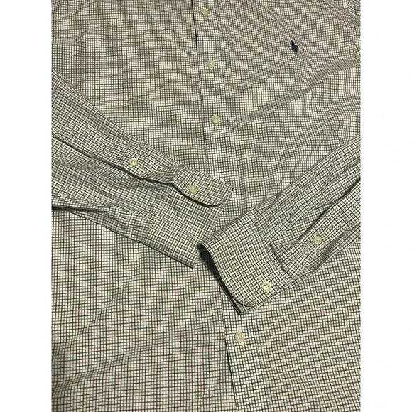 Ralph Lauren Men’s Blue Green Collard Long Sleeve Shirt XXL - Picture 5 of 8
